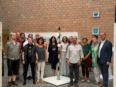 Künstlergruppe mit dem OB